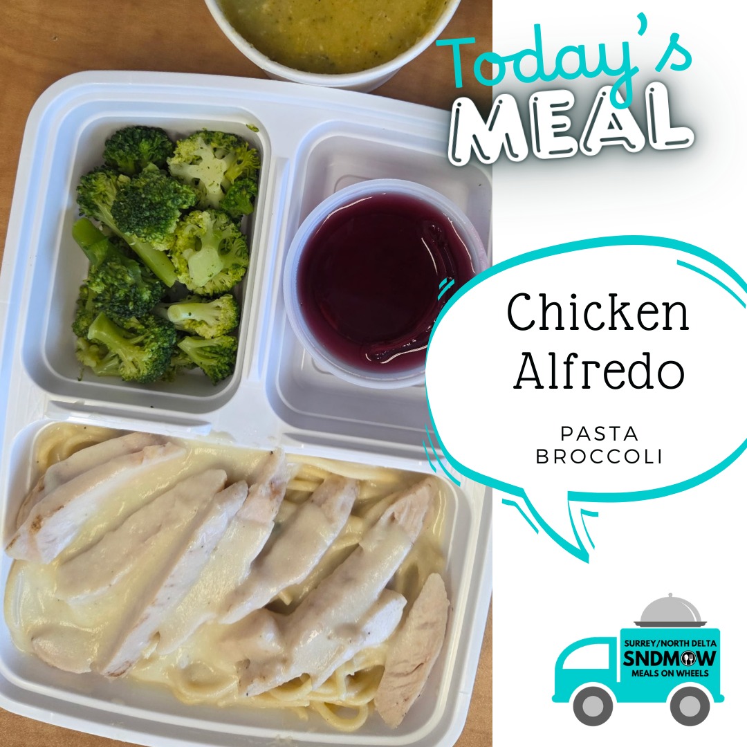 🍽️Today we are serving a delicious, and nutritious, #ChickenAlfredo with pasta and broccoli!Our menu for next week is full of mouthwatering dishes made specially for our clients by @canuelcaterers 🫶✅View our full menu, register for our service, or donate to our charity on our website (Link in Bio): https://sndmow.com/#surreynorthdeltamow #sndmow #surreybc #mealsonwheels #morethanjustameal #mealsforseniors #communityservice #serviceforseniors #likefollowsharecomment