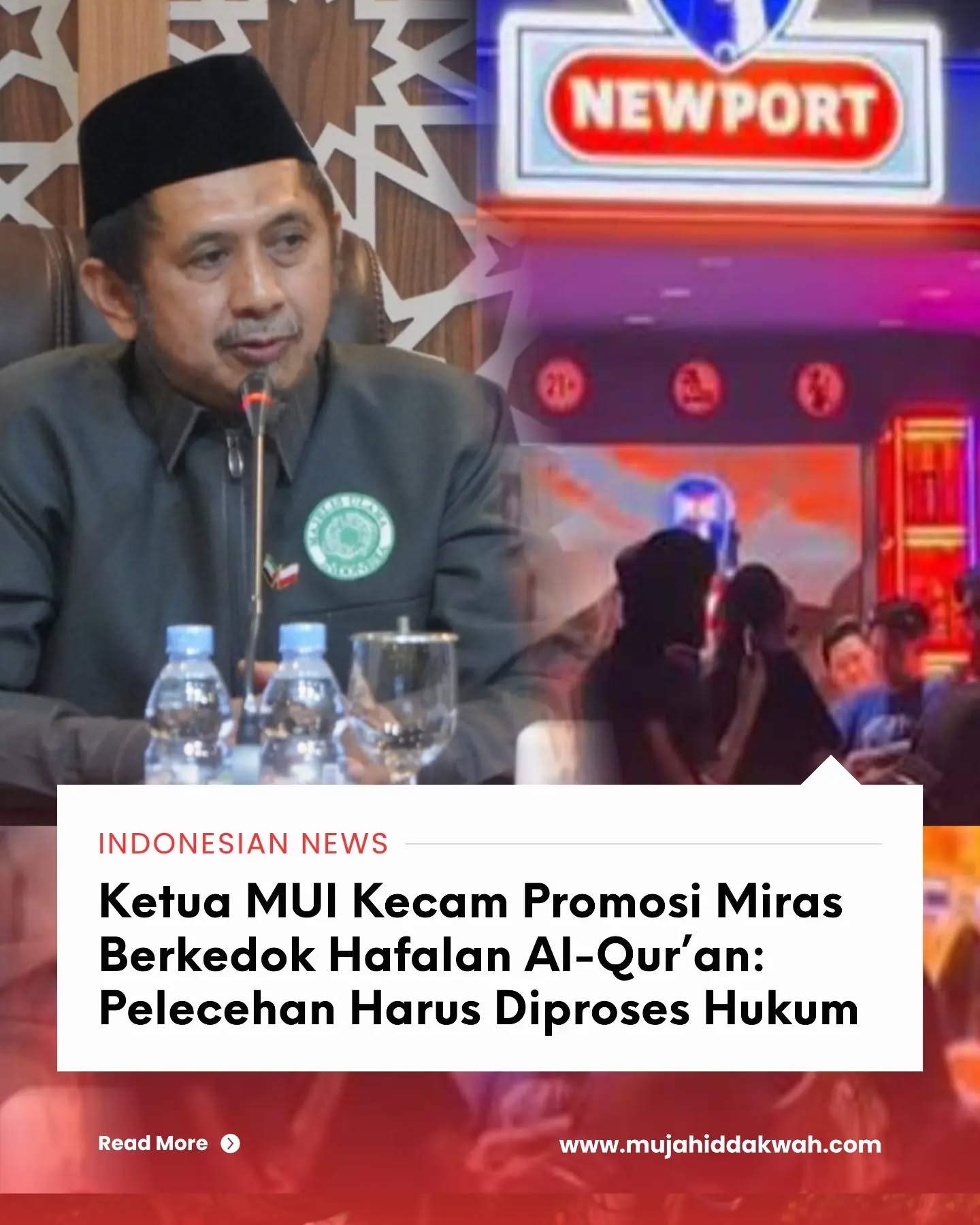 Ketua Majelis Ulama Indonesia (MUI) Bidang Ukhuwah, Kiyai Muhammad Zaitun Rasmin mengecam keras aksi promosi minuman keras (miras) yang menggunakan tantangan hafalan Al-Qur’an sebagai bagian dari gimmick pemasaran. Aksi tersebut menjadi sorotan setelah video yang memperlihatkan sebuah booth produk minuman beralkohol memberikan tantangan hafalan Surah Ad-Duha kepada pengunjung beredar luas di media sosial. Menurut Kiai Zaitun Rasmin, penggunaan Al-Qur’an untuk kepentingan pemasaran produk yang jelas bertentangan dengan ajaran Islam merupakan tindakan yang tidak dapat dibenarkan dan sangat melukai perasaan umat Islam. “Demi marketing, demi gimmick, Al-Qur’an yang sangat dimuliakan umat Islam justru dilecehkan. Ini melukai hati seluruh umat Islam,” tegas Kiai Zaitun, Rabu, (12/8/2026). Ia menilai persoalan tersebut tidak cukup hanya diselesaikan dengan permintaan maaf atau klarifikasi dari pihak terkait. Menurutnya, kasus tersebut perlu diusut secara serius untuk memastikan adanya pertanggungjawaban. “Ini harus diusut dan dipertanggungjawabkan secara hukum,” ujarnya. Kiai Zaitun berharap kejadian serupa tidak terulang dan menjadi pelajaran bagi seluruh pelaku usaha serta penyelenggara kegiatan agar menghormati nilai-nilai agama dan tidak menggunakan simbol ataupun ajaran agama sebagai gimmick pemasaran yang berpotensi menimbulkan keresahan di tengah masyarakat. #zaitunrasmin #nasional #mui #penistagama Ketua Majelis Ulama Indonesia (MUI) Bidang Ukhuwah, Kiyai Muhammad Zaitun Rasmin mengecam keras aksi promosi minuman keras (miras) yang menggunakan tantangan hafalan Al-Qur’an sebagai bagian dari gimmick pemasaran. Aksi tersebut menjadi sorotan setelah video yang memperlihatkan sebuah booth produk minuman beralkohol memberikan tantangan hafalan Surah Ad-Duha kepada pengunjung beredar luas di media sosial. Menurut Kiai Zaitun Rasmin, penggunaan Al-Qur’an untuk kepentingan pemasaran produk yang jelas bertentangan dengan ajaran Islam merupakan tindakan yang tidak dapat dibenarkan dan sangat melukai perasaan umat Islam. “Demi marketing, demi gimmick, Al-Qur’an yang sangat dimuliakan umat Islam justru dilecehkan. Ini melukai hati seluruh umat Islam,” tegas Kiai Zaitun, Rabu, (12/8/2026). Ia menilai persoalan tersebut tidak cukup hanya diselesaikan dengan permintaan maaf atau klarifikasi dari pihak terkait. Menurutnya, kasus tersebut perlu diusut secara serius untuk memastikan adanya pertanggungjawaban. “Ini harus diusut dan dipertanggungjawabkan secara hukum,” ujarnya. Kiai Zaitun berharap kejadian serupa tidak terulang dan menjadi pelajaran bagi seluruh pelaku usaha serta penyelenggara kegiatan agar menghormati nilai-nilai agama dan tidak menggunakan simbol ataupun ajaran agama sebagai gimmick pemasaran yang berpotensi menimbulkan keresahan di tengah masyarakat. #zaitunrasmin #nasional #mui #penistagama