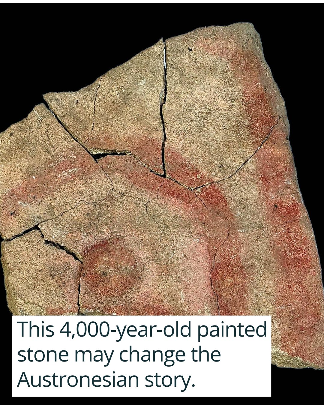 A 4,000-year-old painted stone from Wetar Island may change how we understand the Austronesian story.⠀
⠀
Archaeologists excavating Huknaur 1 in Southeast Indonesia found a painted plaque with a red sun-ray motif linked to the Austronesian Painting Tradition — a wider visual tradition known from eastern Indonesia and nearby islands.⠀
⠀
What makes this find so important is that the plaque appears to be older than the first pottery at the site. That means a shared symbolic tradition may have been present before the full Neolithic package usually associated with Austronesian expansion. This discovery suggests that ideas, symbols, and identity may have travelled ahead of pottery.⠀
⠀
It is a reminder that the spread of people goes beyond tools, crops, or ceramics, and may also have been about belief, belonging, and a shared visual language carried across the sea.⠀
⠀
Swipe through to see why this small object has such big implications.⠀
⠀
Reference:⠀
O’Connor, S., Kealy, S., Kaharudin, H.A.F., et al. (2026). 4000-year-old painted plaque from Southeast Indonesia reveals Austronesian Painting Tradition preceded Neolithic pottery. PNAS 123(34): e2611580123.⠀
⠀
#SoutheastAsianArchaeology #RockArt #Austronesian #Indonesia #Wetar #SoutheastAsia #IslandSoutheastAsia #AustronesianPaintingTradition A 4,000-year-old painted stone from Wetar Island may change how we understand the Austronesian story.⠀
⠀
Archaeologists excavating Huknaur 1 in Southeast Indonesia found a painted plaque with a red sun-ray motif linked to the Austronesian Painting Tradition — a wider visual tradition known from eastern Indonesia and nearby islands.⠀
⠀
What makes this find so important is that the plaque appears to be older than the first pottery at the site. That means a shared symbolic tradition may have been present before the full Neolithic package usually associated with Austronesian expansion. This discovery suggests that ideas, symbols, and identity may have travelled ahead of pottery.⠀
⠀
It is a reminder that the spread of people goes beyond tools, crops, or ceramics, and may also have been about belief, belonging, and a shared visual language carried across the sea.⠀
⠀
Swipe through to see why this small object has such big implications.⠀
⠀
Reference:⠀
O’Connor, S., Kealy, S., Kaharudin, H.A.F., et al. (2026). 4000-year-old painted plaque from Southeast Indonesia reveals Austronesian Painting Tradition preceded Neolithic pottery. PNAS 123(34): e2611580123.⠀
⠀
#SoutheastAsianArchaeology #RockArt #Austronesian #Indonesia #Wetar #SoutheastAsia #IslandSoutheastAsia #AustronesianPaintingTradition
