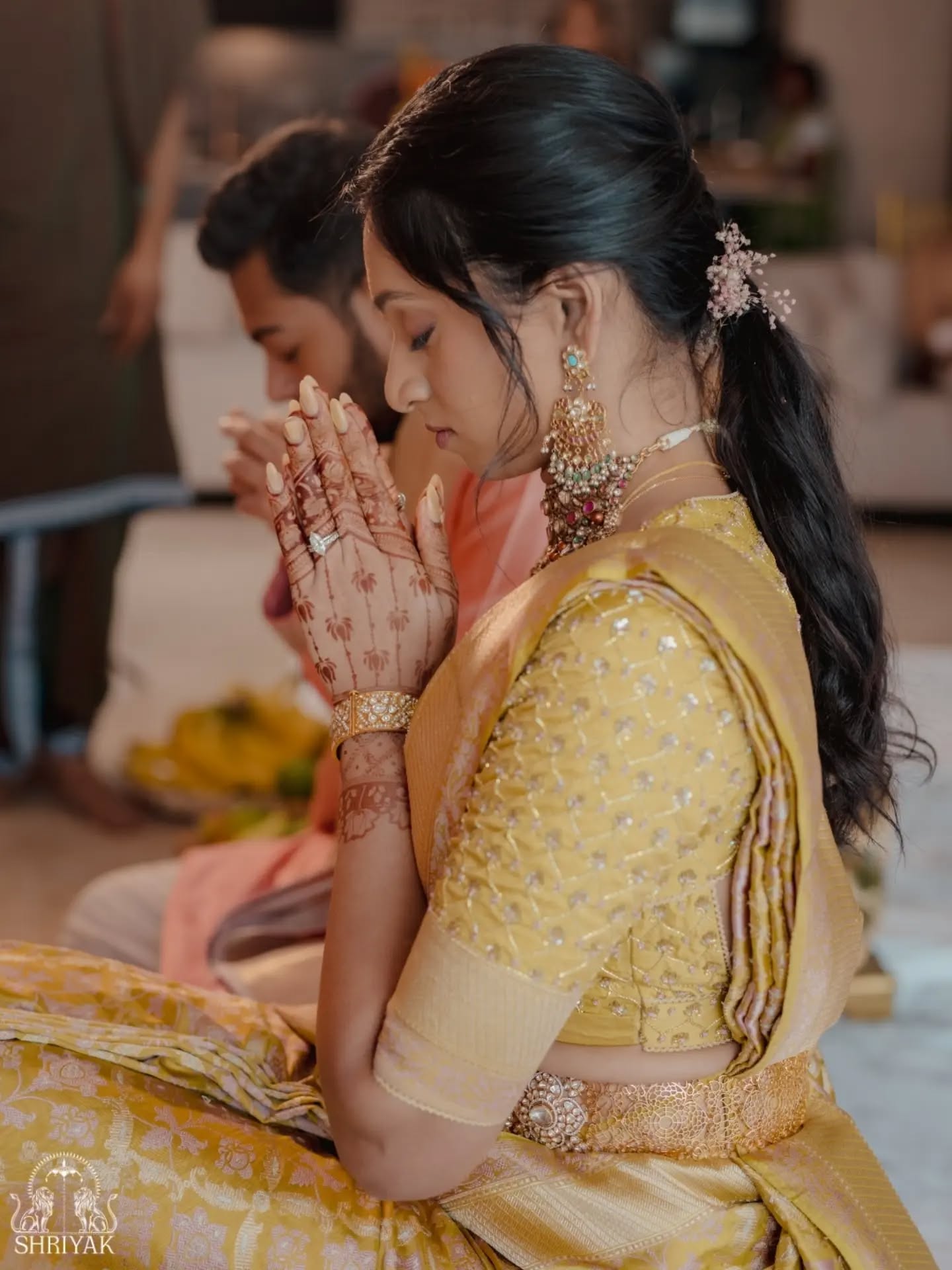 Beginning their new chapter with prayers and blessings✨
Drithi & Harshith’s Satyanarayana Puja.
.
.
#vratham #satyanarayanpooja #satyanarayankatha #TeluguWedding #telugurituals